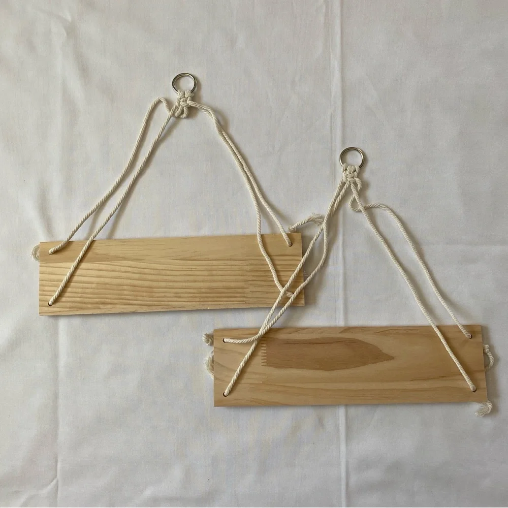 Wooden Hanging Swing with Rope